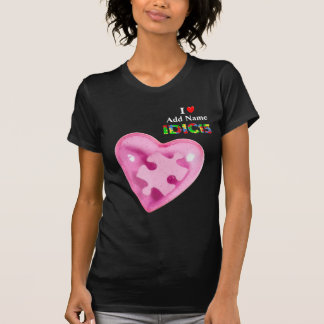 IDIC15 Womens Dark Shirt Pink Heart Customize