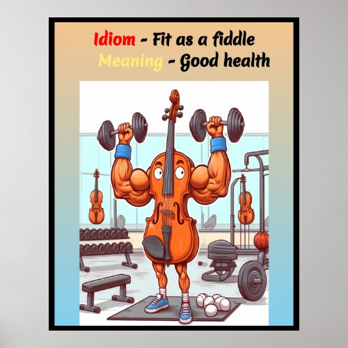 Idiom Fit as a fiddle Poster