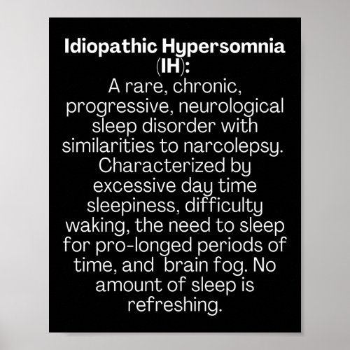 Idiopathic Hypersomnia IH A Definition  Poster