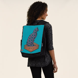 Idiosyncratic Embellished Cat with Custom Initials Backpack