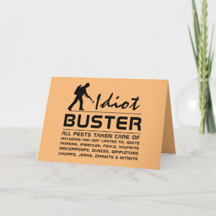 Idiot Buster Card