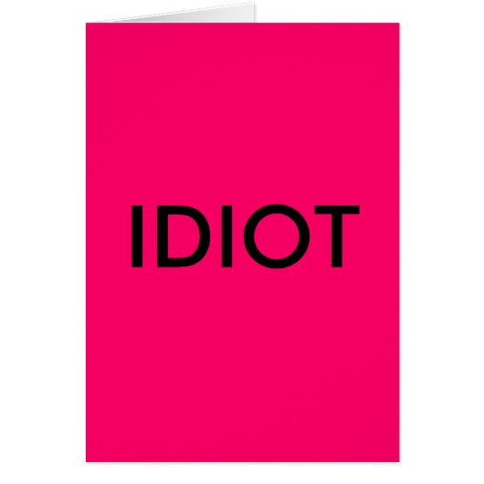 IDIOT CARDS (Front)