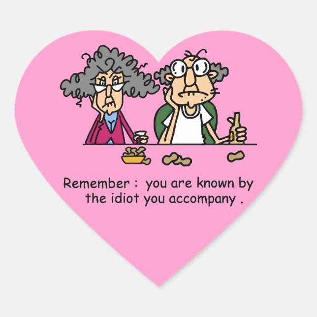 Idiot Company Heart Sticker (Front)