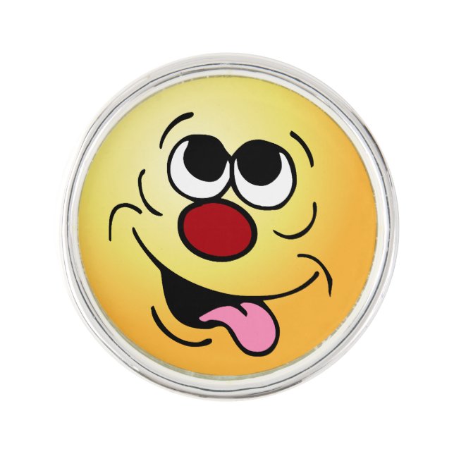 Idiot Face: Can't you hear your village calling? Lapel Pin (Front)