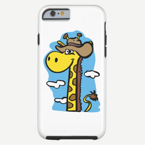 Idiot giraffe with hat tough iPhone 6 case