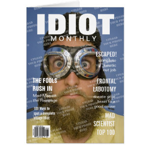 Idiot Personalized Magazine Cover Cards