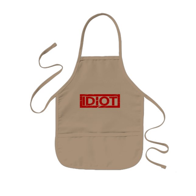 Idiot Stamp Kids' Apron (Front)