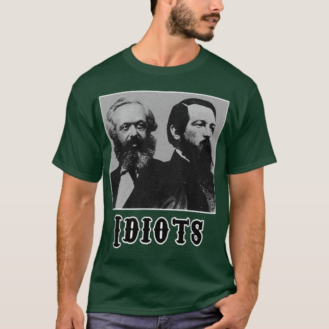 Idiots: Marx and Engles T-Shirt (Front)