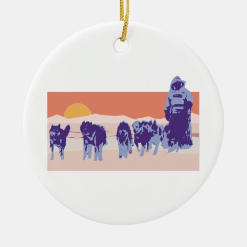 Iditarod Ceramic Ornament