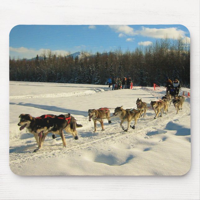 Iditarod Trail Sled Dog Race Mouse Pad (Front)