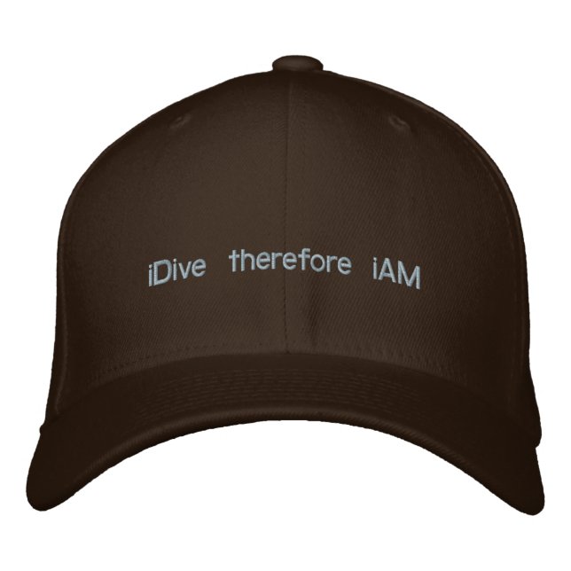 iDive therefore iAM Embroidered Baseball Hat (Front)