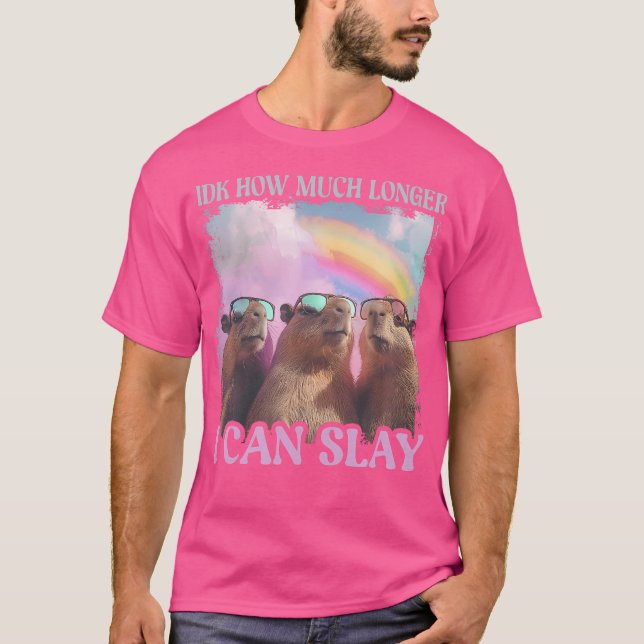 Idk How Much Longer I Can Slay Capybara T-Shirt (Front)