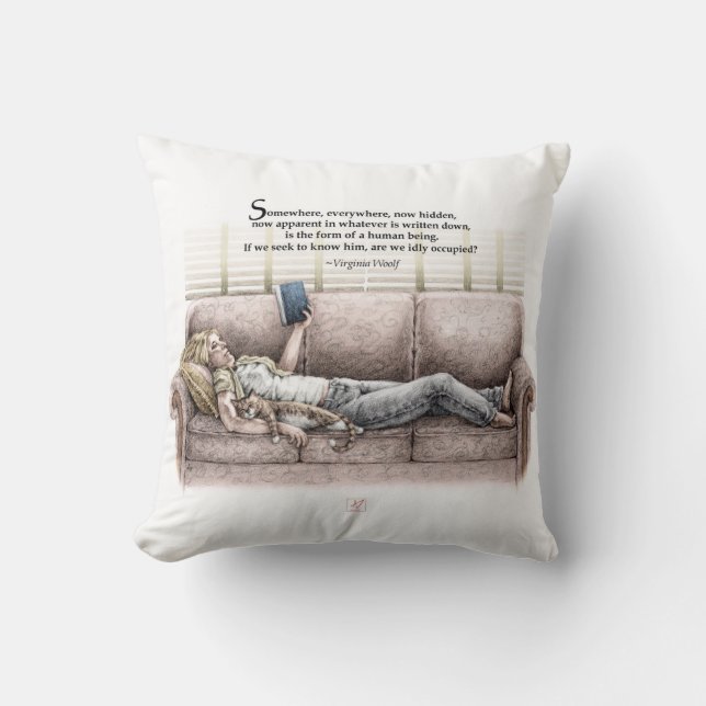 Idle Moment Throw Pillow (Front)