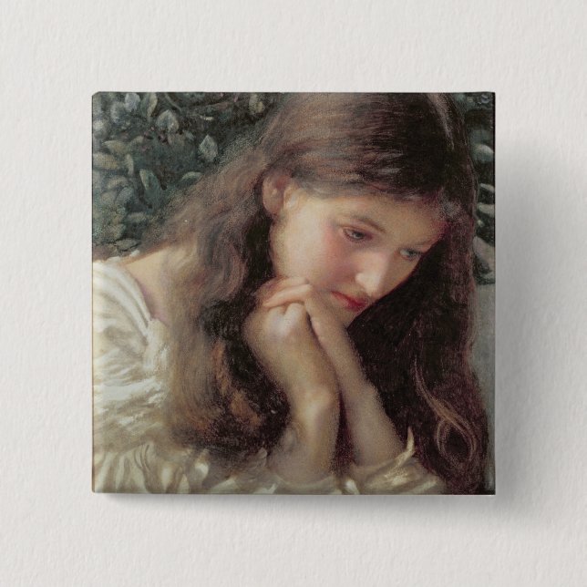 Idle Tears (w/c on paper) Button (Front)