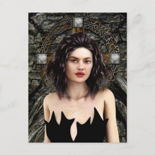 Idle Thoughts Gothic Artwork Postcard