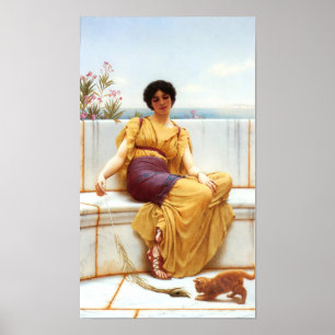 Idleness by John William Godward Poster
