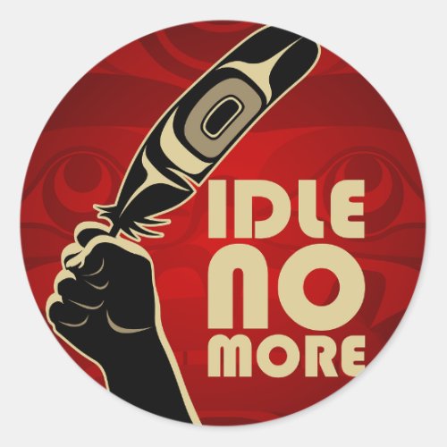 IdleNoMore Classic Round Sticker