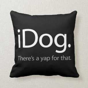 iDog-white.ai Throw Pillow