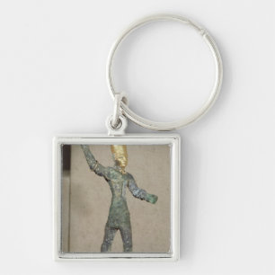 Idol of the god Baal, from Ugarit, Syria Keychain