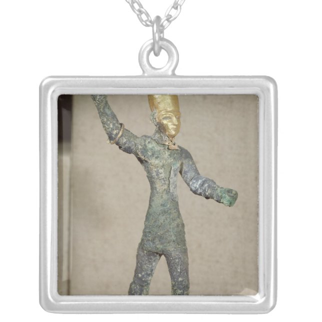 Idol of the god Baal, from Ugarit, Syria Silver Plated Necklace (Front)