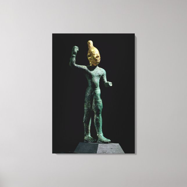 Idol of the storm god Baal, from Syria, Bronze Age Canvas Print (Front)