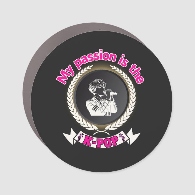 Idol Singing KPop Passion Music Culture Fandom Ene Car Magnet (Front)