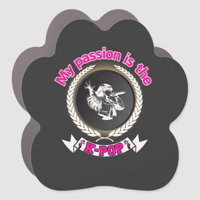 Idol Singing Passion KPop Music Fan Art Design Car Magnet (Front)