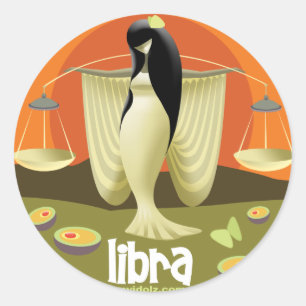 Idolz Libra Circle Classic Round Sticker