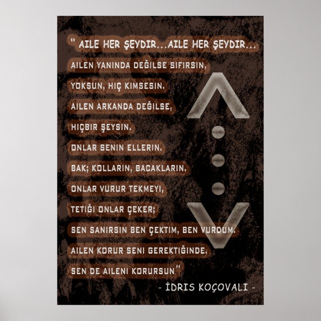 idris koçovali /çukur/ Family Poster (Front)