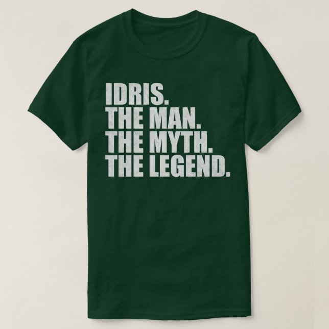 IdrisIdris Name Idris given name T-Shirt (Design Front)