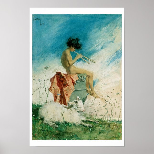 Idyll, 1868 (w/c on paper) poster (Front)
