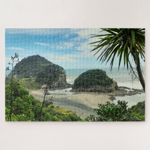 Idyllic Bethells Beach Coastal Photo Jigsaw Puzzle