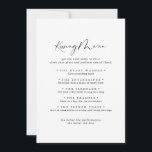 Idyllic Calligraphy Wedding Kissing Menu Game Card<br><div class="desc">This idyllic calligraphy wedding kissing menu game card is perfect for a rustic wedding reception. The simple and elegant design features classic and fancy script typography in black and white.</div>