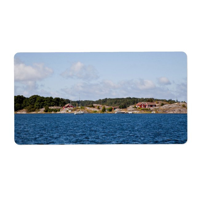 Idyllic coast landscape label (Front)