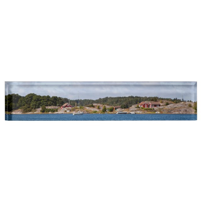 Idyllic coast landscape name plate (Front)