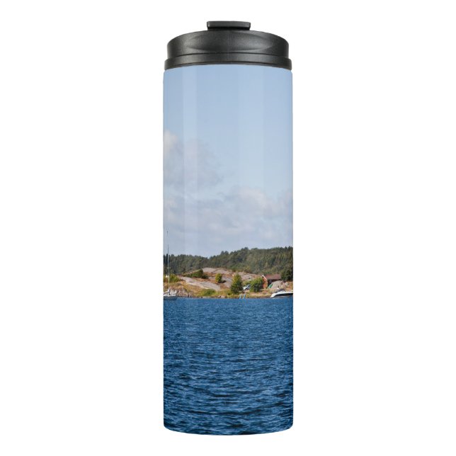 Idyllic coast landscape thermal tumbler (Front)