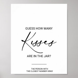 Idyllic How Many Kisses Bridal Shower Game  Poster