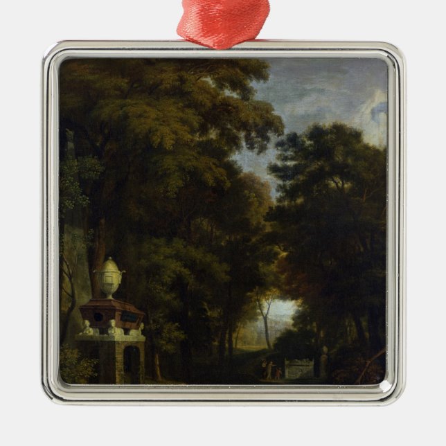 Idyllic Landscape Metal Ornament (Front)