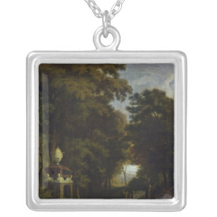 Idyllic Landscape Silver Plated Necklace