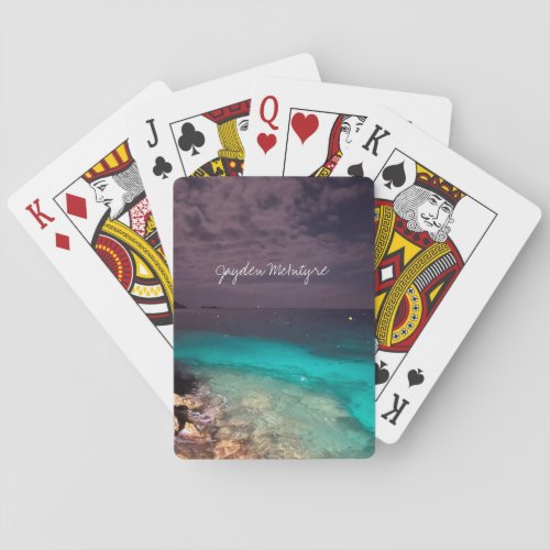 Idyllic Ocean Photograph Playing Cards