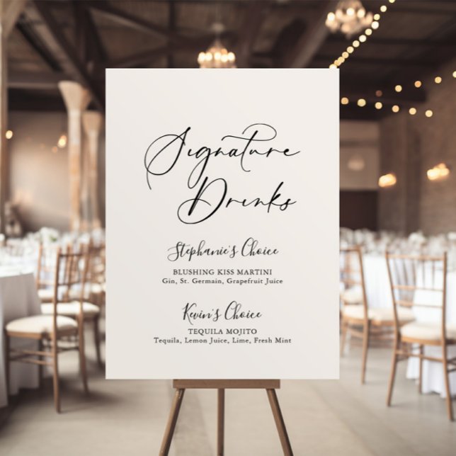 Idyllic Stylish Calligraphy Signature Drinks  Poster (Creator Uploaded)