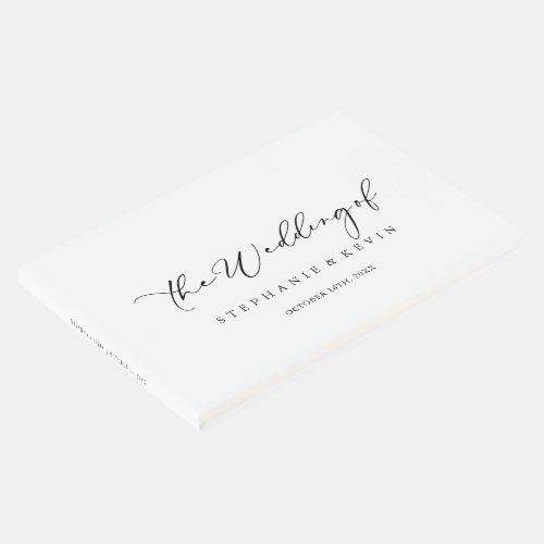 Idyllic Stylish Calligraphy Wedding  Guest Book