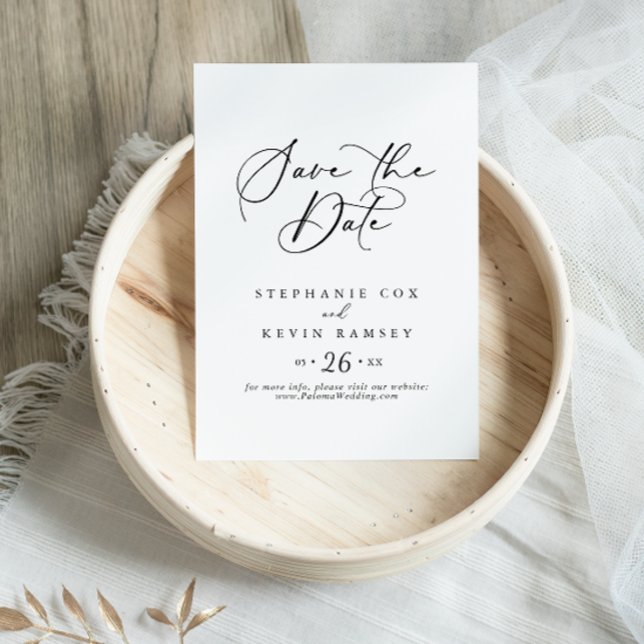 Idyllic Stylish Calligraphy Wedding  Save The Date (Creator Uploaded)