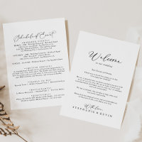 Idyllic Stylish Calligraphy Wedding Welcome Letter