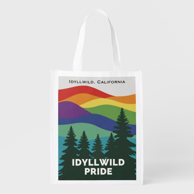 Idyllwild Pride Reusable Grocery Bag (Front)