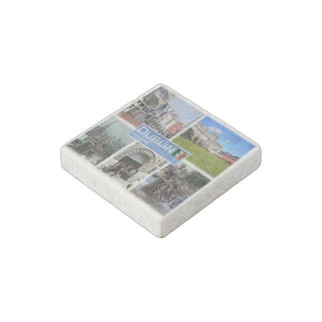 IE Ireland - Dublin - Molly Malone - Stone Magnet (Angled)