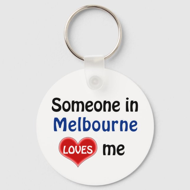 Iemand in Melbourne houdt van me Keychain (Front)