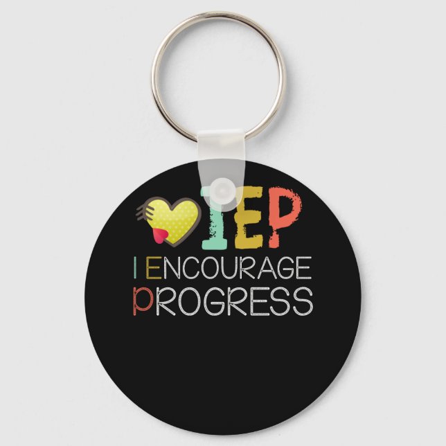 IEP I Encourage Progress Education Teacher Special Keychain (Front)