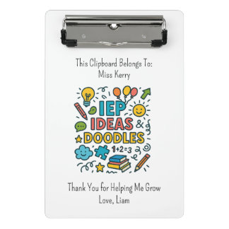 IEP Ideas, Doodles & Snacks | Inclusion Mini Clipboard