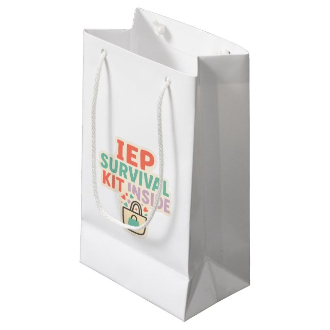 IEP Survival Kit Inside | Inclusion Appreciation Small Gift Bag (Front Angled)